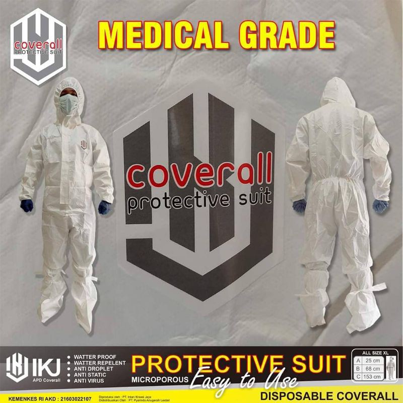 baju apd hazmat microporous impor super soft