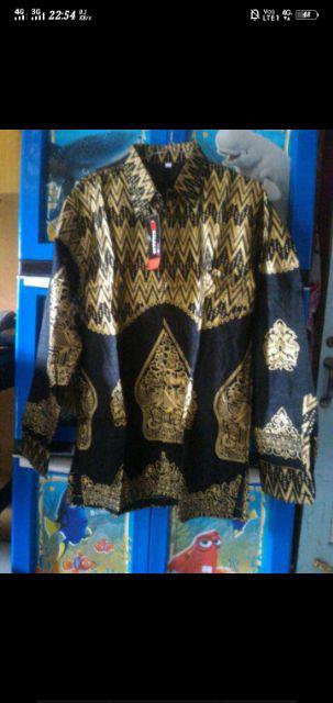 Baju Batik Couple Keluarga Modern Gamis Kemeja Batik 2 Anak Motif Wayang Prada Terbaru