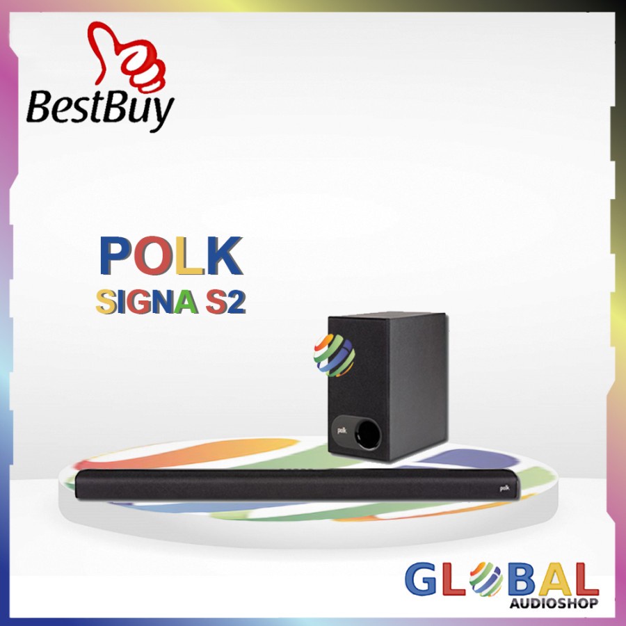 Polk Audio Signa S2 Soundbar Bluetooth with Wireless Subwoofer Dolby S 2