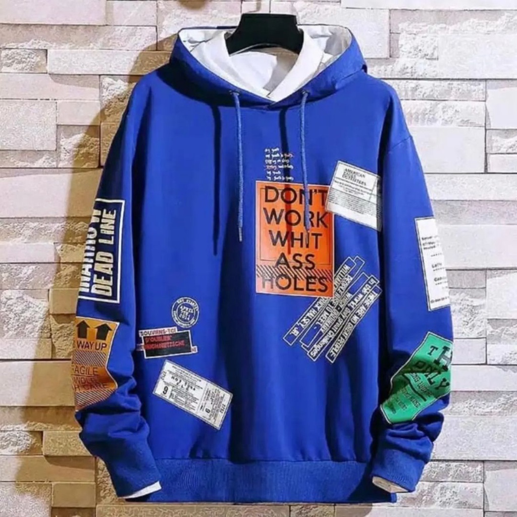 Sweater Hoodie Dont Work Birel Motif Aesthetic Umar Denim