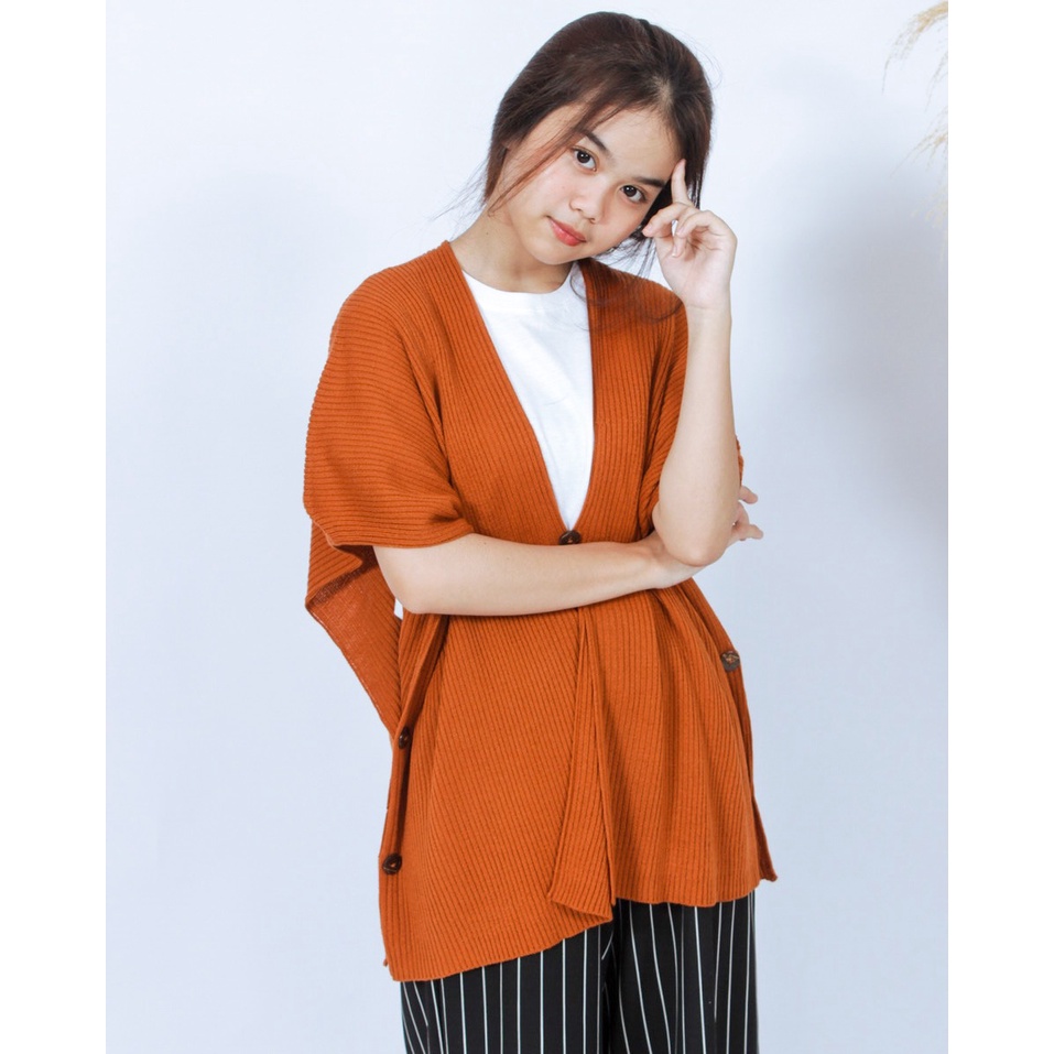 Promo Baju Atasan Wanita Terbaru Rompi Rajut Halus AFSANA Batwing Vest Kekinian