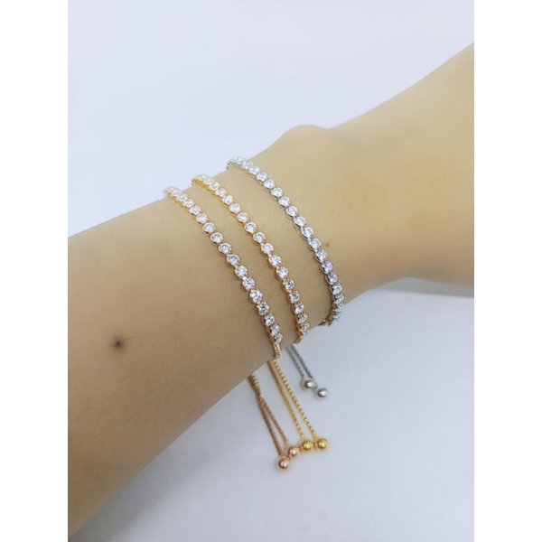 gelang serut listring mp/ gelang perak 925 asli lapis emas/ gelang fashion wanita impor