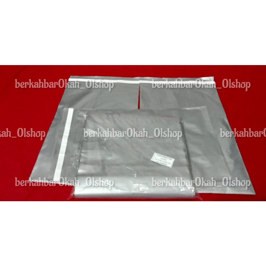 

Polymailer plastik packing Ukuran 20 x 30 Warna Silver Isi 100 pcs