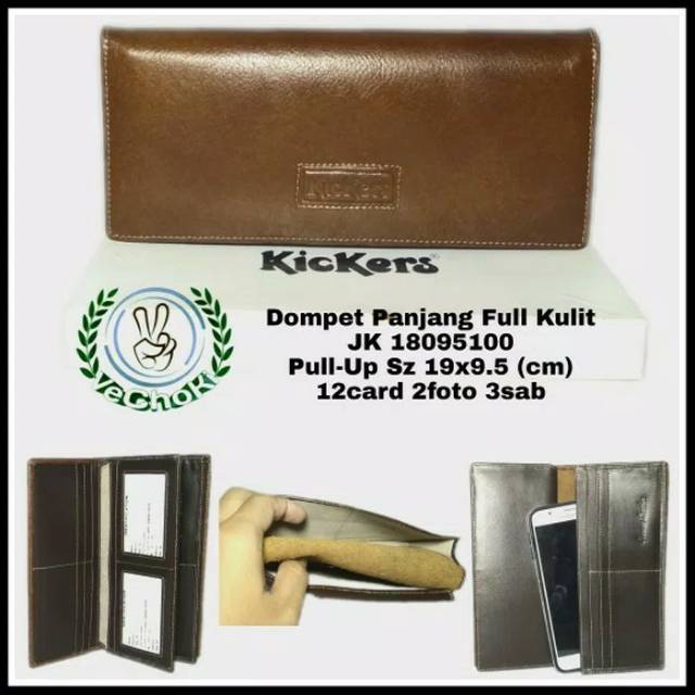 Dompet Panjang Pria Wanita Full Kulit Sapi Asli - Kickers