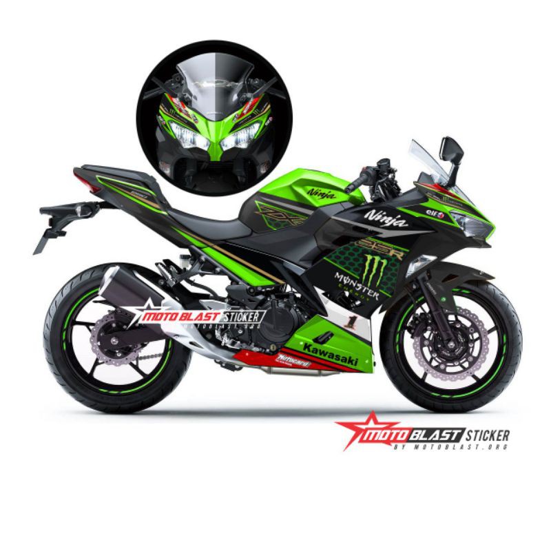 Decal Stiker Full Body New Ninja 250R Fi KRT Full Sponsor WSBK - Premium Quality