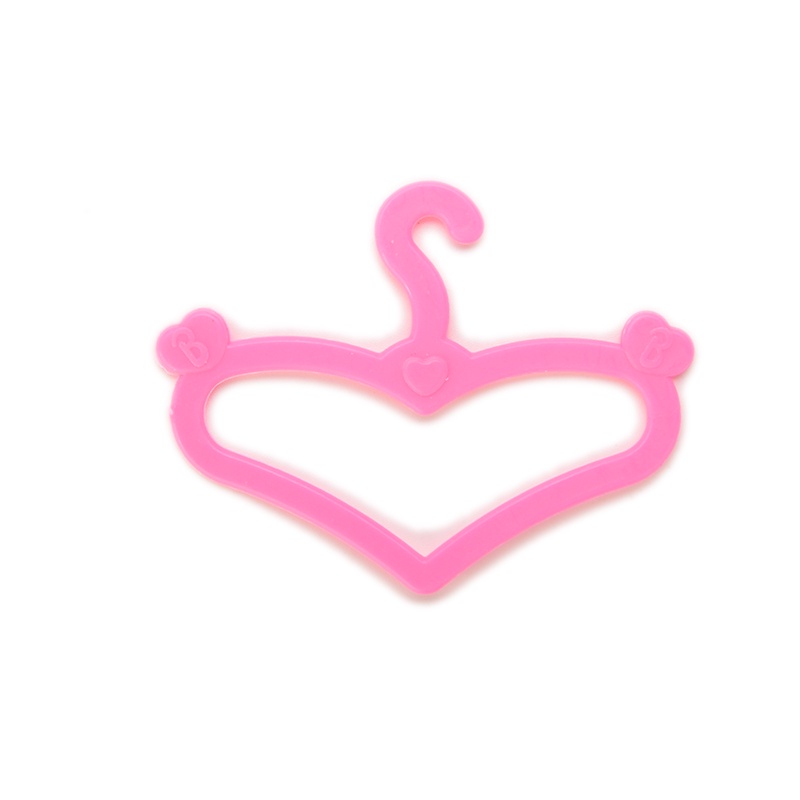 50pcs Gantungan Baju Warna Pink Untuk Boneka Barbie