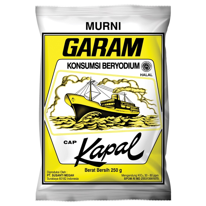 

Garam Beryodium cap Kapal 250 gr