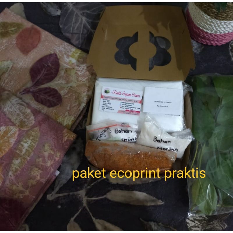 paket ecoprint praktis,kain 4 mtr, dan bahn lainnya lengkap