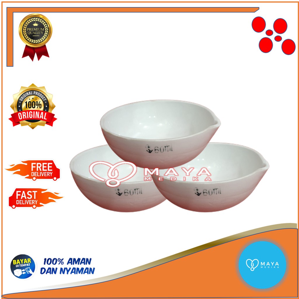 Cawan Porselen / 60 ml Cawan Penguap