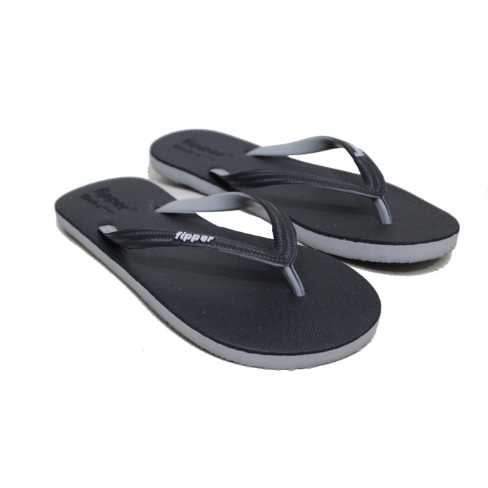 MURAH SENDAL / SANDAL SLOP PRIA CWO LEBARAN PUASA Fipper Black Series S / Jepit / Pantai in Grey - H