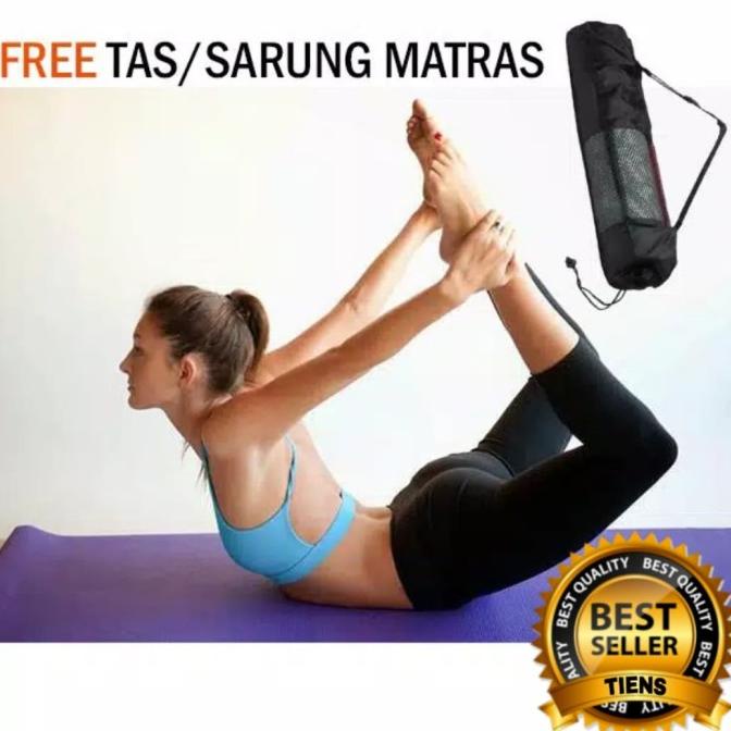 Matras Yoga Matras senam lantai olahraga (FREE TAS)