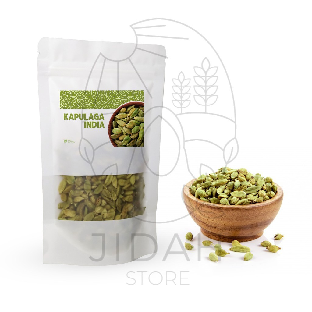 Kapulaga India Hijau 50 gr Import Green Cardamon Premium Quality kapolaga arab kering kapol