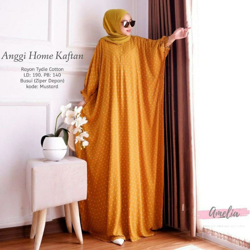 BISA COD/LOWO KAFTAN POLKA/BUSUI KANCING/JUMBO