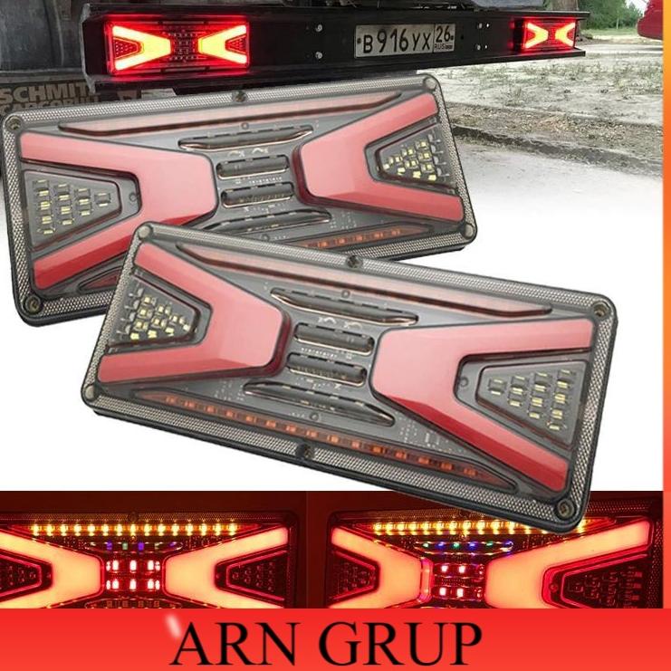 Lampu Variasi Stop Lamp LED Stoplamp Rem Belakang Truk Sein Running Truck Transformer  12 24 Volt C6
