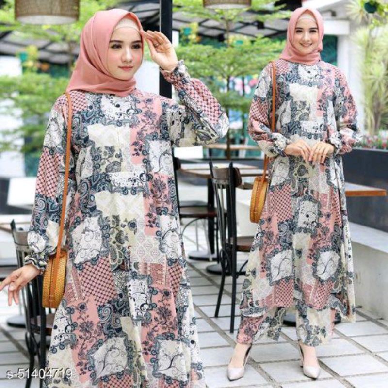 Setelan Batik Model Gamis Terbaru