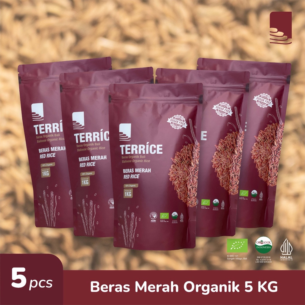 

Paket Hemat Beras Merah Organik Tinggi Serat Rendah Karbo Terrice 5kg