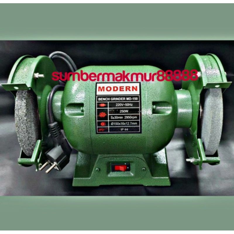 

7lekkar - mesin gerinda duduk 6 inch modern md-150 daya 250w