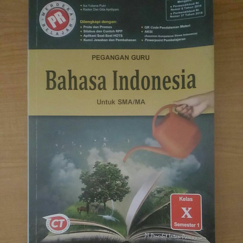 Buku  PR peg guru B.indo kls X sem 1 2020