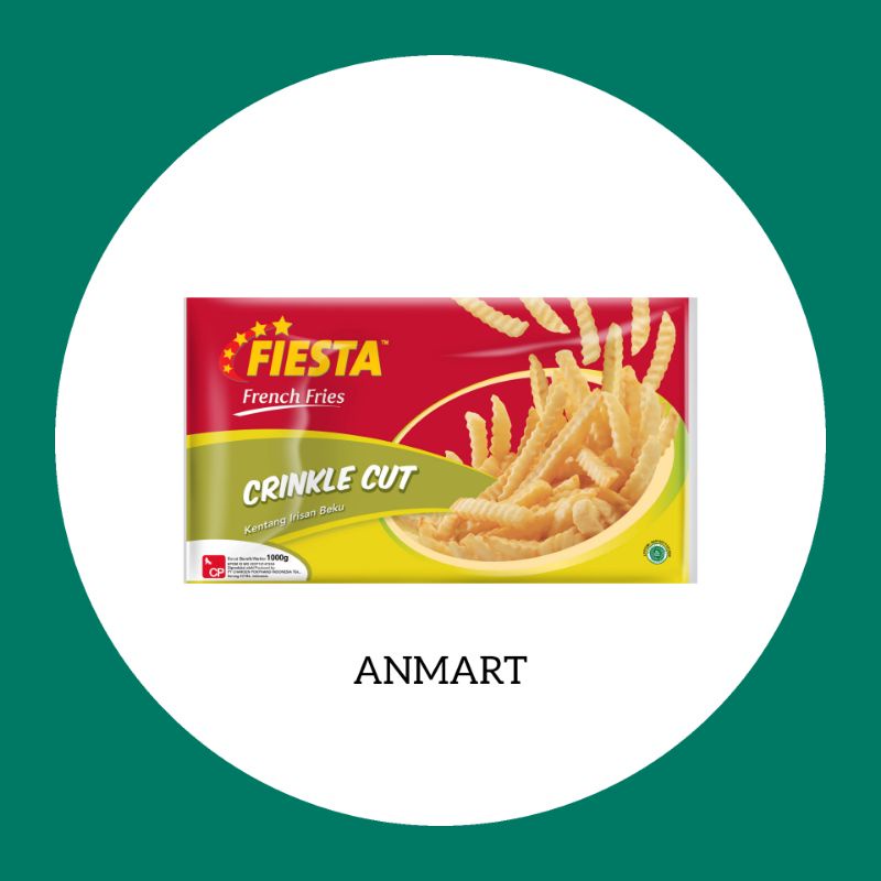 

ANMART | 1KG Crinkle Cut Kentang Goreng Fiesta | Frozen Food | Sayur Online