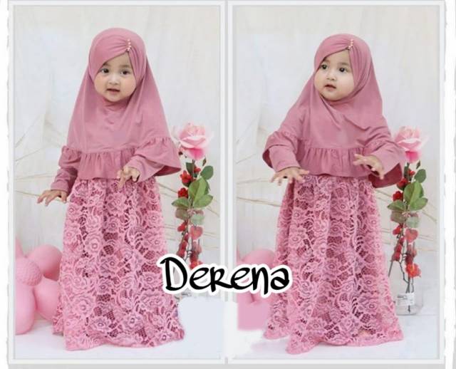 Baju Gamis Anak Cewek Perempuan Brukat DARENA Kid Brukat Usia Umur 1 2 3 4 Tahun Murah Baju Anak CEW