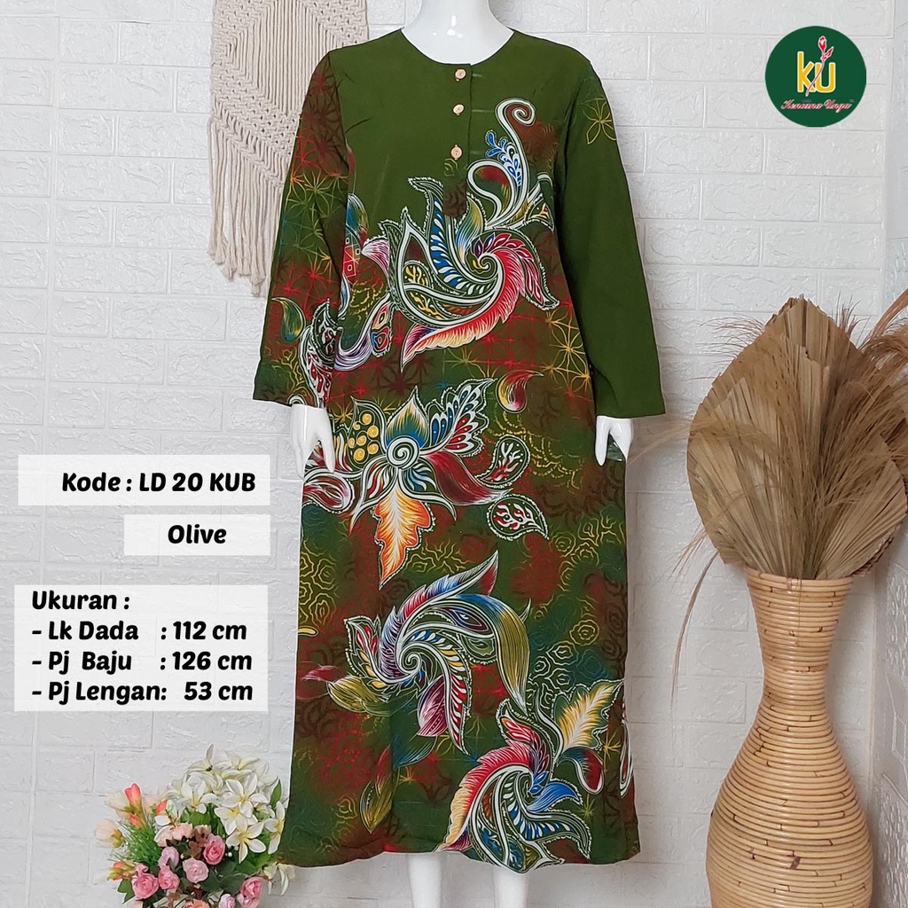 COD LD 20 KUB | DASTER PANJANG KENCANA UNGU ASLI LABEL BIRU | LongDress Wanita Lengan Panjang Busui ini-Olive K