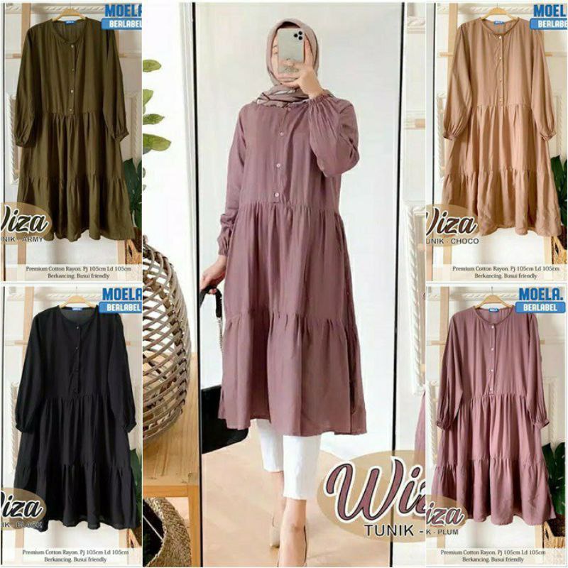 WIZA TUNIK - tunik wanita/baju wanita /Tunik / Atasan Muslim / baju atasan wanita Kekinian/tunik bah