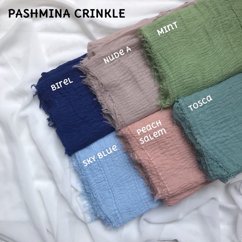 TERMURAH PASHMINA CRINKLE ORIGINAL TURKEY (1KG MUAT 11PCS)