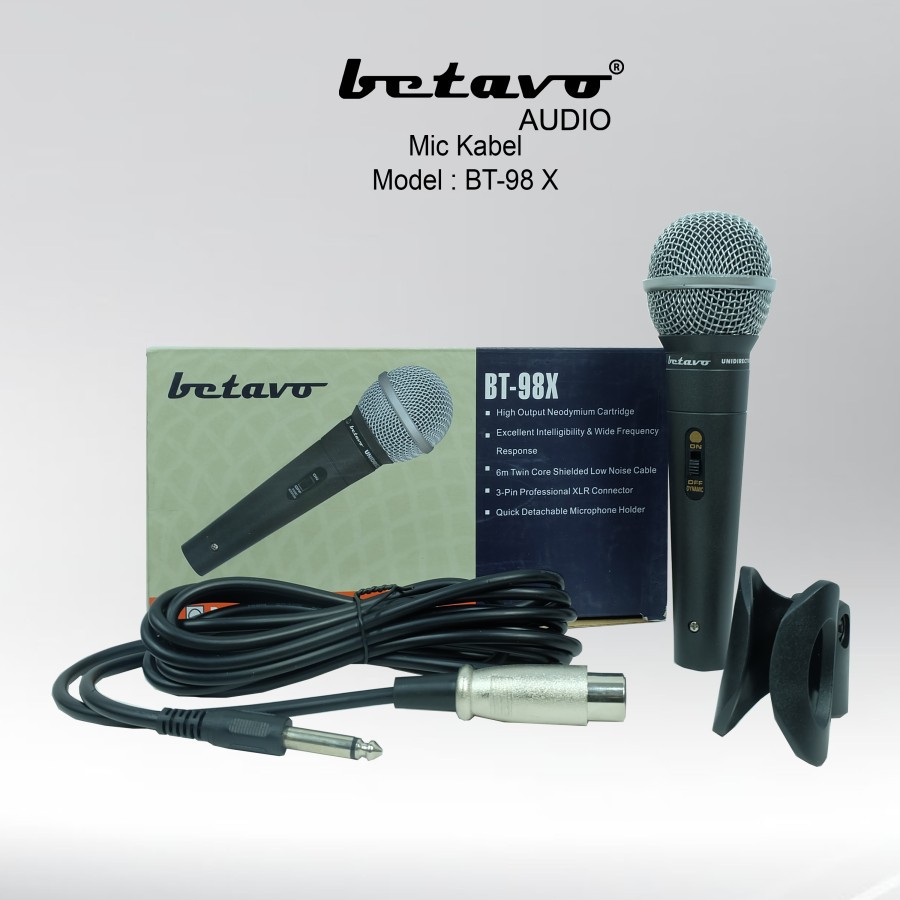 MIC KABEL BETAVO BT 98 X PROFESSIONAL MICROPHONE