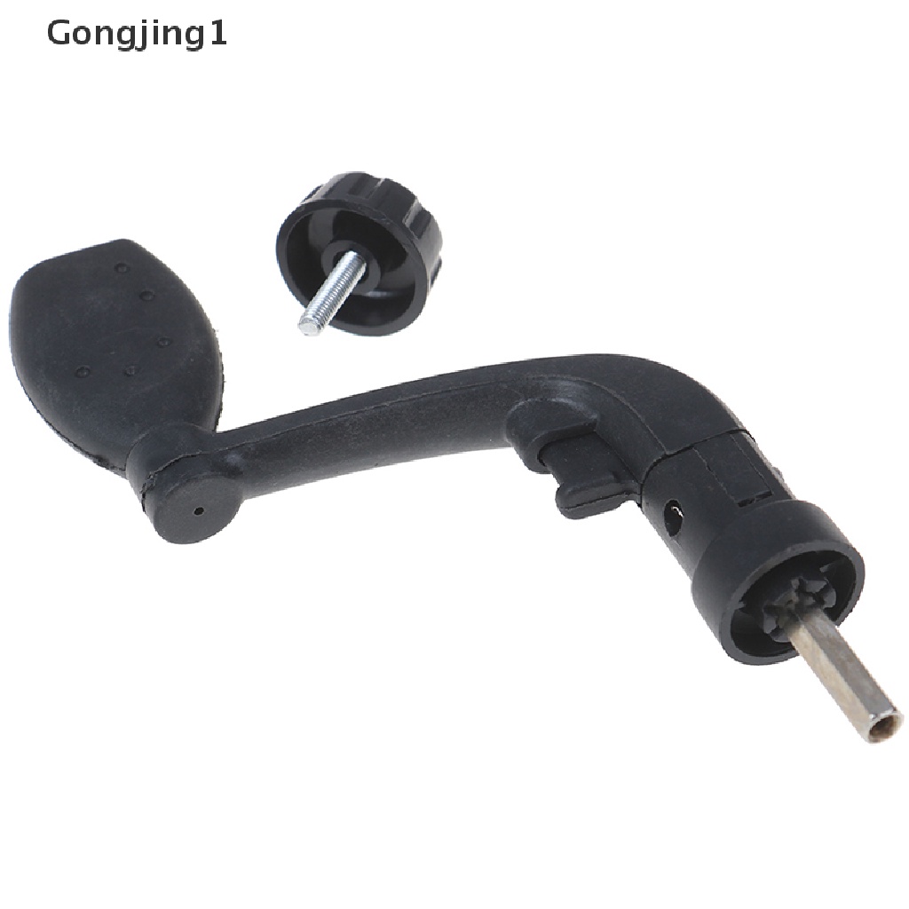 Gongjing1 Reel Pancing Bahan Plastik Warna Hitam Dengan Power Handle Tipe 200