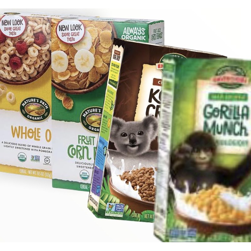 Nature’s Path Organic Gluten Free Cereal Envirokidz Gorrila Munch, Koala Crisp