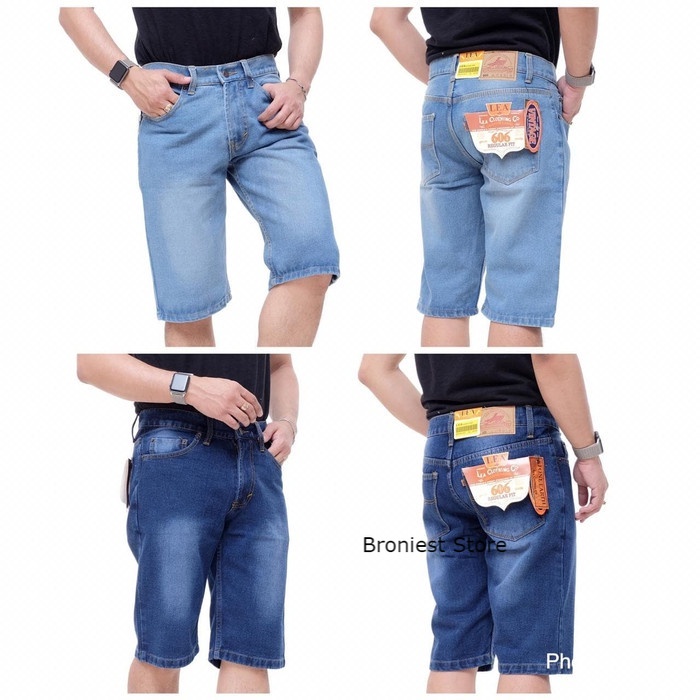 COD Murah Celana jeans lea Premium Quality Celana Jeans Pria biru biru muda ice blue non streach tid