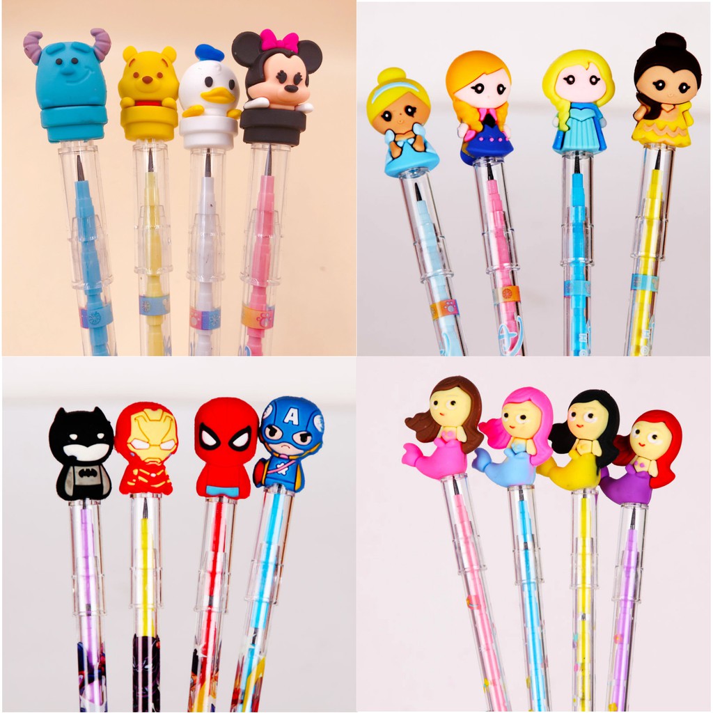 

[LOGU] Pensil mermaid, Pensil susun, Bullet pencil superhero