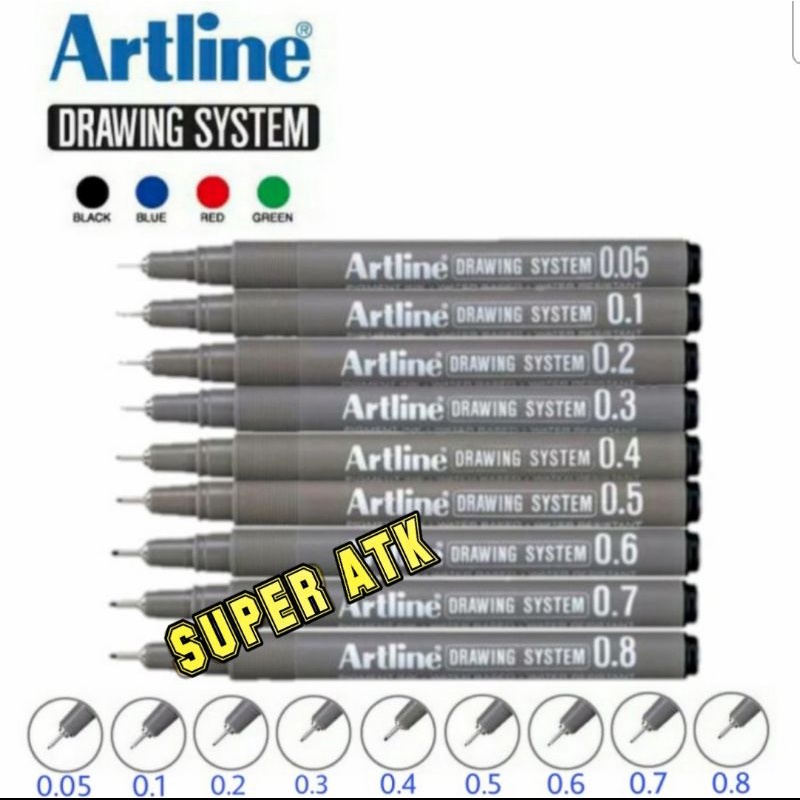 

DRAWING PEN ARTLINE (TERSEDIA UKURAN 0.05-0.8)