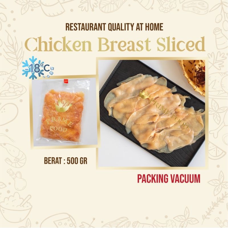 

Dada Ayam Slice 1.5mm Chicken Breast Sliced