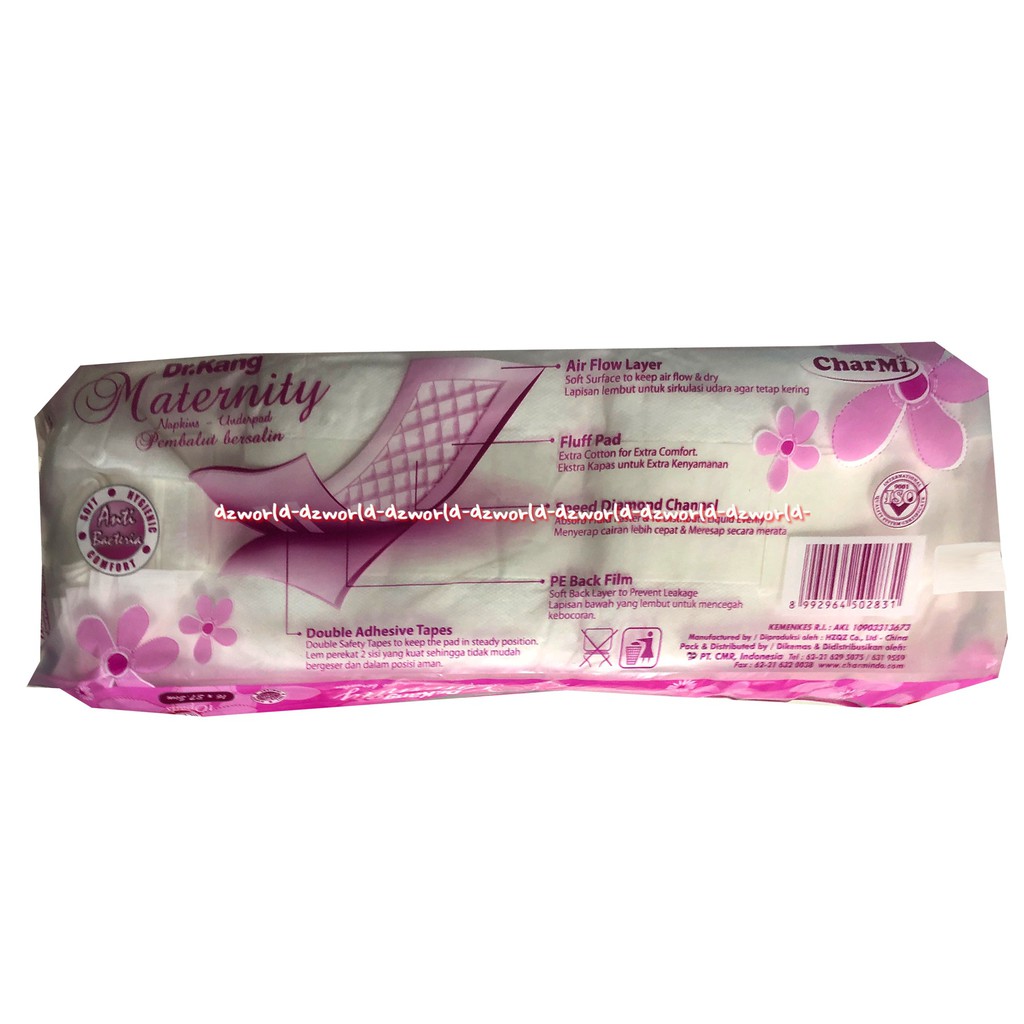 Dr.Kang Maternity Napkins Underpad Pembalut Bersalin Tebal 10Pads Panjang 16cm Dr Kang