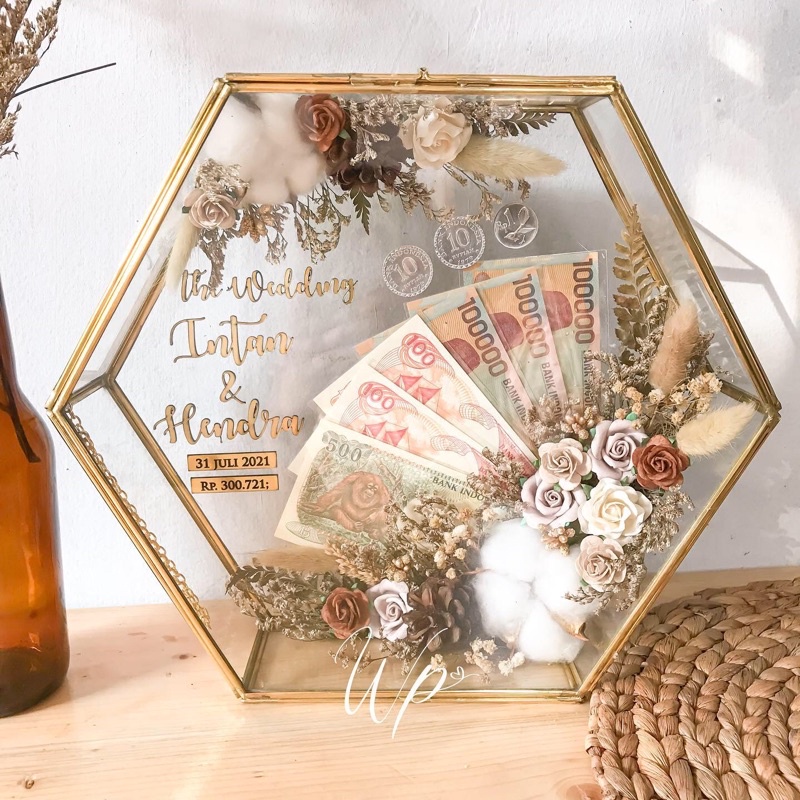 frame mahar | mahar segi enam | mahar terarrium | mahar frame seri hexagonal | mahar hexagonal