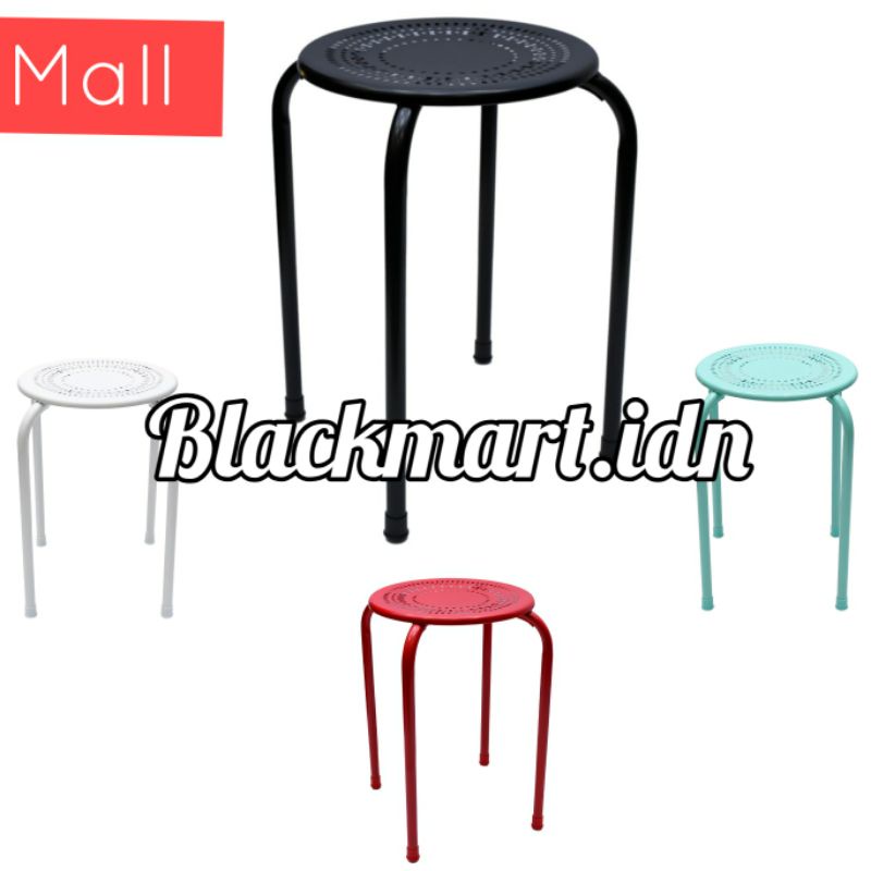 Informa Bangku Besi Metal - Outdoor Indoor Cafe Restoran Kantor Kelas taman Sekolah Kursi stool bar