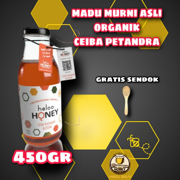 

Madu murni asli raw honey organik heloo pure honey 100% original nektar bunga petandra 450 gr