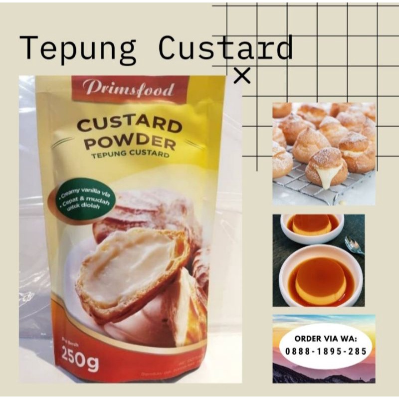 

TEPUNG CUSTARD 250GR BY PRIMSFOOD /custard powder