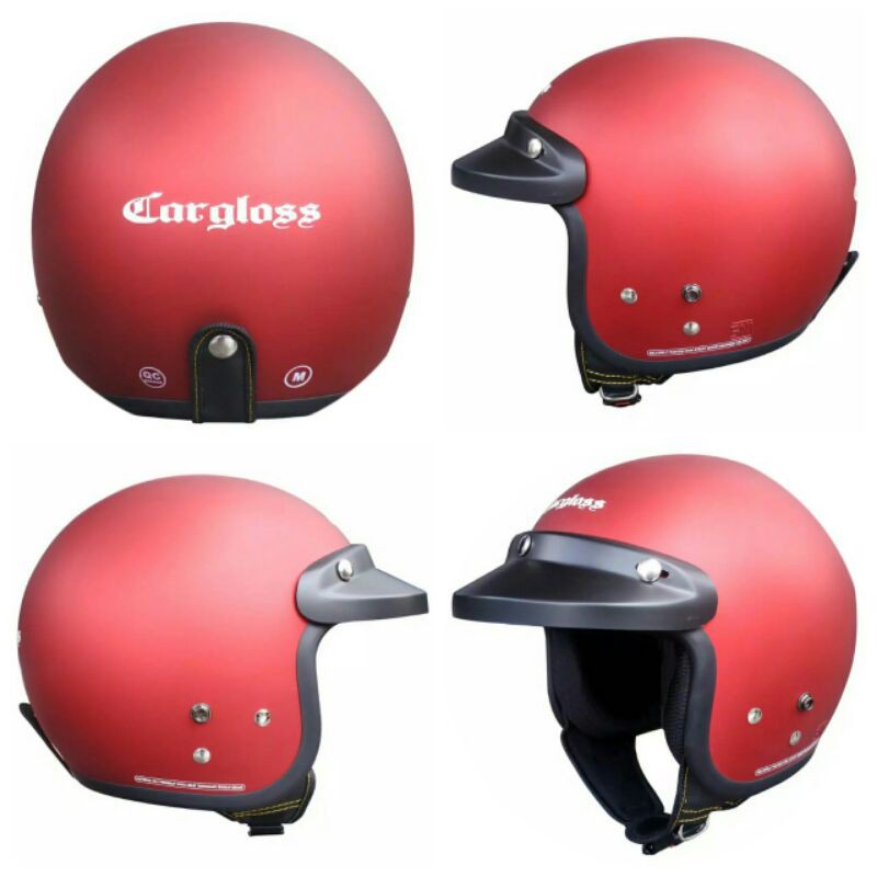 helm Cargloss CFM ORIGINAL merah maron doff retro