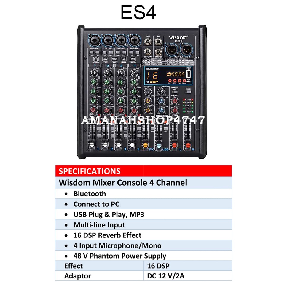 MIXER WISDOM ES4 ES 4 WISDOM ES 4 ES4 ORIGINAL