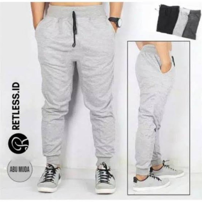 CELANA JOGER JOGING PRIA WANITA PANJANG JOGGER GYM TRAINING TRENING TREINING TRACKPANTS SWEATPANTS/CELANA SANTAI PRIA/celana harian sport olahraga futsal running /celana kekinian muslimah/Jogger pants high waist celana bahan terlaris