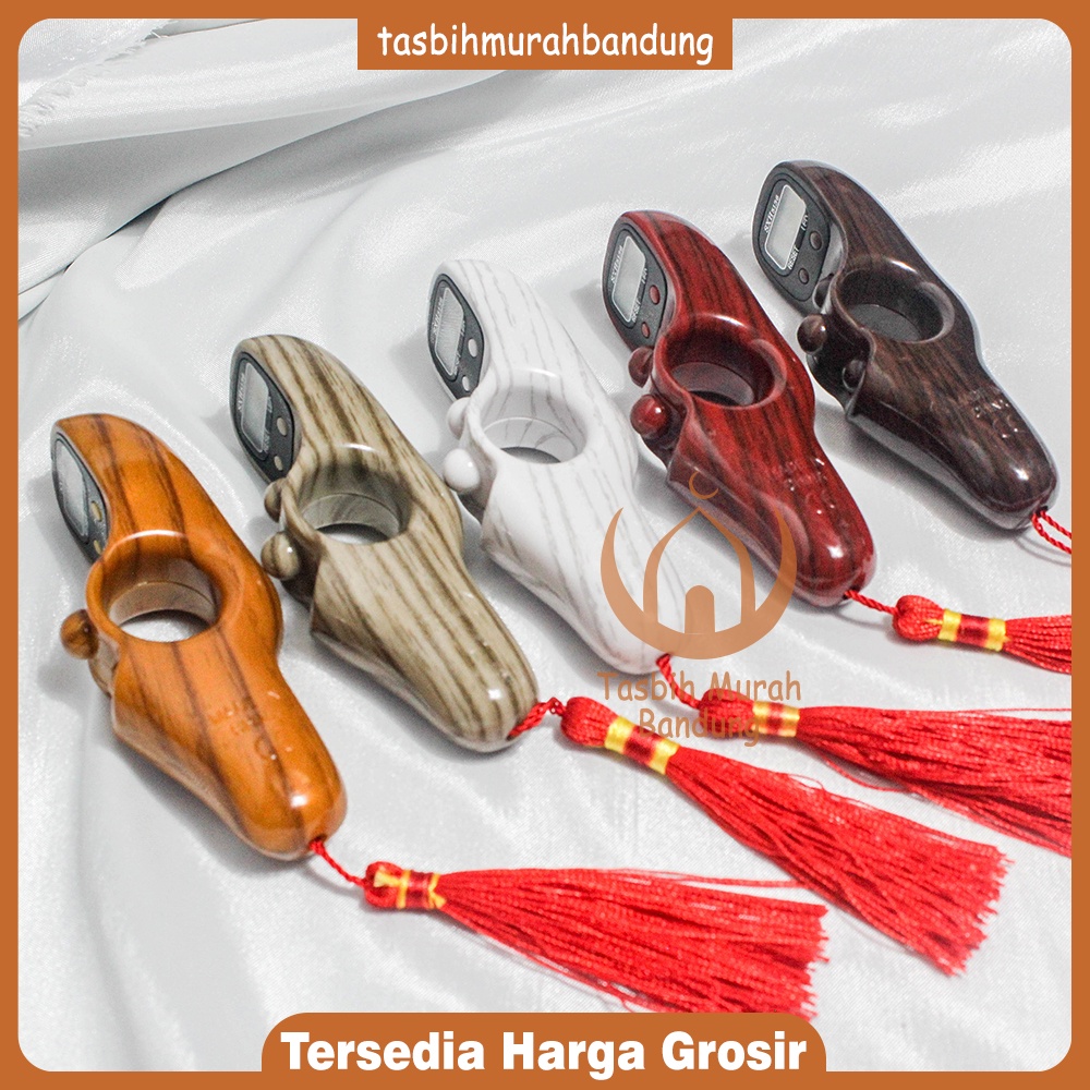 Tasbih Digital Sistem Gulir LED Model Kayu Sultan