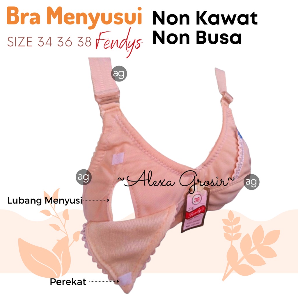 BH MENYUSUI TANPA KAWAT DAN BUSA CUP KECIL SIZE 34-36-38 BRA MENYUSUI FENDYS