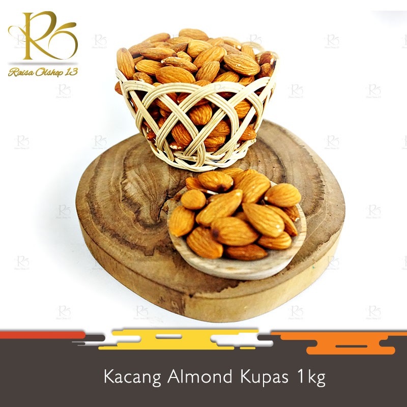 

Kacang Almond Kupas Mentah Raw Almond Original / Tanpa Cakang