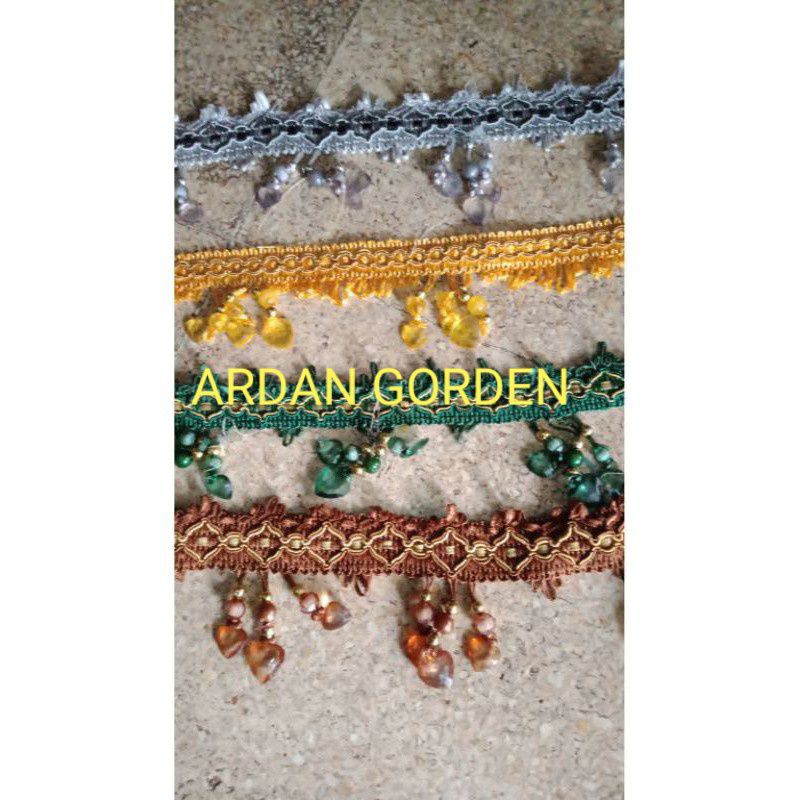 RENDA KRISTAL LOVE 3 / RENDA GORDEN /RUMBAI GORDEN/ACCESSORISE GORDEN /MANIK MANIK GOEDEN