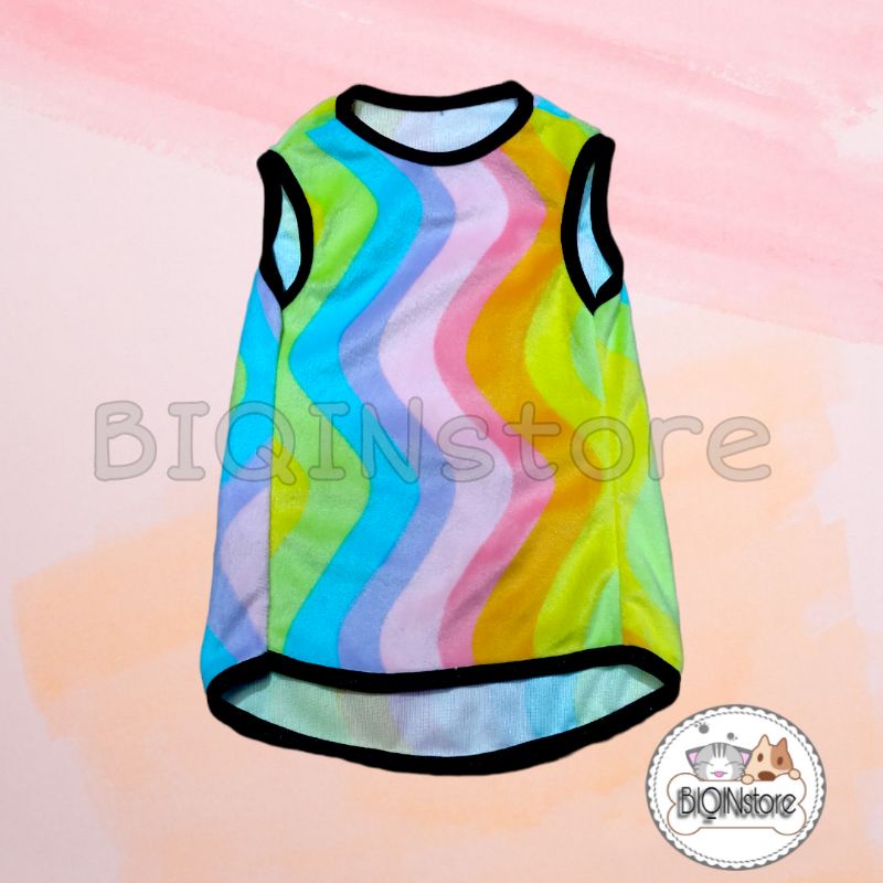 Baju Kucing Anjing Musang Rainbow