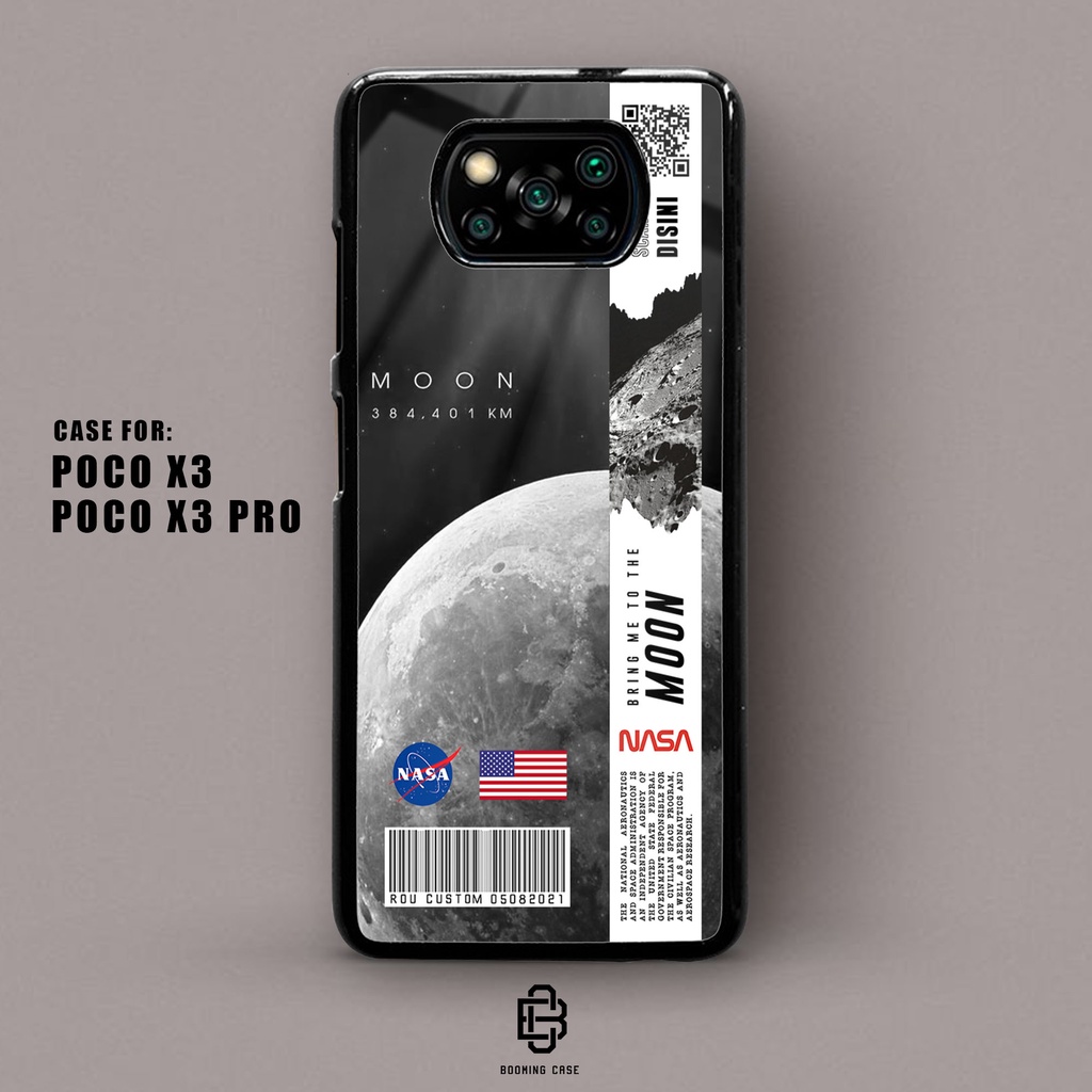 Casing POCO X3 / POCO X3 PRO Hardcase 2D Glossy Case Motif NASA MOON
