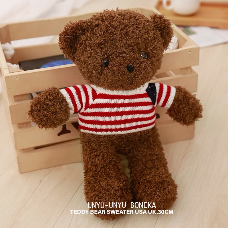 Boneka teddy bear sweater usa impor