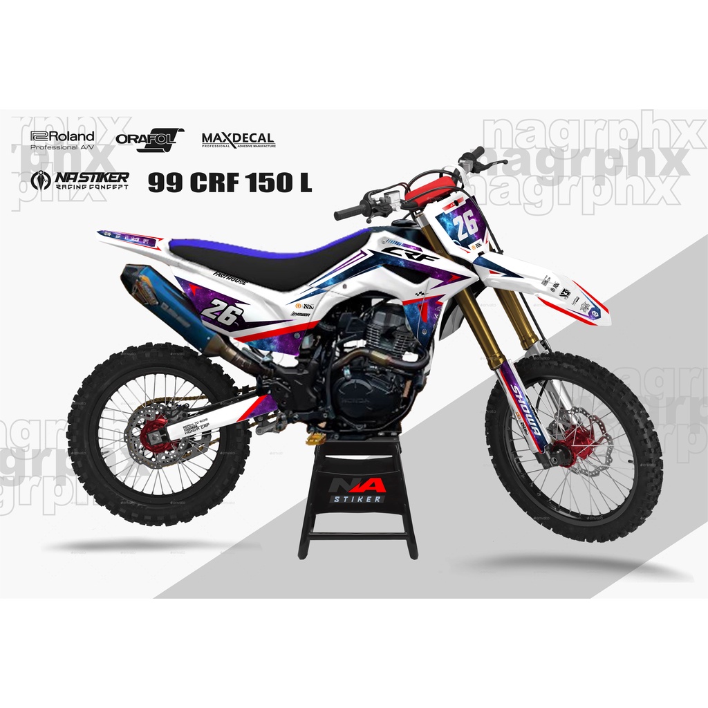 DECAL CRF SIMPEL PUTIH FUL BODY DECAL CRF PUTIH CRF-99
